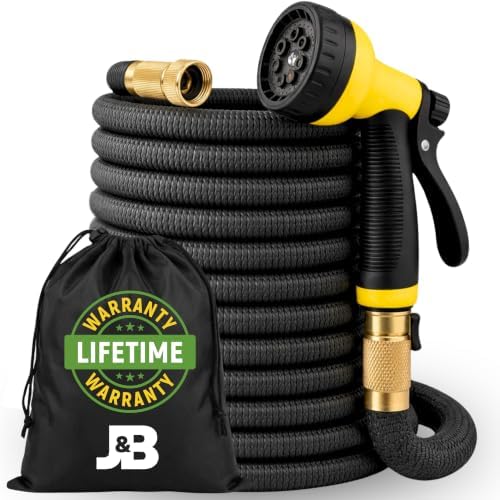 J&B XpandaHose 75ft Expandable Garden Hose, Lightweight, Brass Connectors by J%26B
