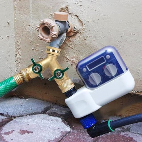 STYDDI Garden Hose Splitter Full Flow, Brass Heavy Duty Hose Splitter 2-Way High Flow, All Metal Hose Y Splitter with Shutoff, Outdoor Faucet Splitter Hose Connector, Water Hose Y Valve Tap Adapter - Image 6