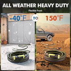 100 FT Garden Hose 5/8", Heavy Duty Rubber, Brass Fittings - Image 5