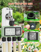 4 Zone Sprinkler Timer, Programmable Water Timer for Garden Hose - Image 6