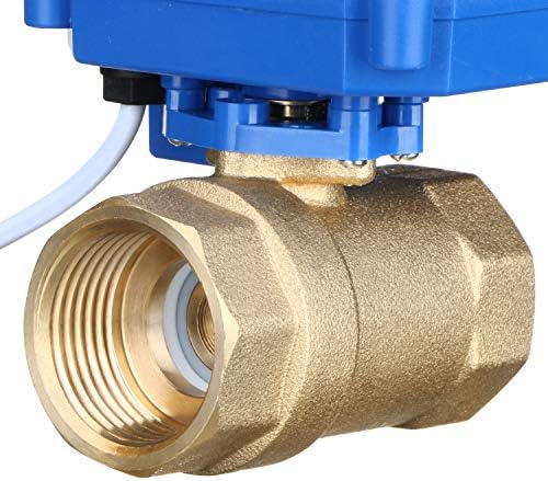U.S. Solid Motorized Ball Valve- 1" Brass Ball Valve with Manual Function, Standard Port, 9-24V AC/DC and 2 Wire Auto Return Setup - Image 3