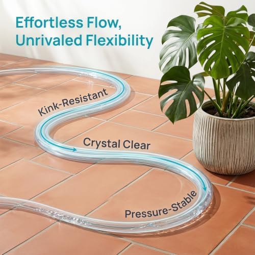OSALADI 16ft Garden Hose Pvc Flexible Watering Hose for Balcony and Courtyard, Bendable Small Diameter Kink-free Tube for Plant Irrigation and Car Washing - Image 3