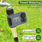 Sprinkler Timer, 1 Zone Programmable Water Timer, Outdoor Garden Soaker Hose Faucet Timers, Digital Irrigation with Rain Delay/Manual/Automatic Watering Systems for Yard, - Image 4
