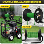 High Pressure Washer Hose Reel 100ft 3/8" NPT, 4000 PSI Heavy Duty Steel Power Washer Hose Reel with Swivel Arm, Mounting Bracket & M22 14mm Fitting, Wall/Machine/Van/Trailer Mount Compatible - Image 6