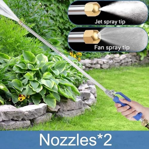 2026 New Jet Nozzle Power Washer For Garden Hose, Heavy-Duty Jet Hose Nozzle High Pressure, Turn Any Hose Into a Power Washer for Gutter Patio Car Pet Window Glass (Green, Standard) - Image 2
