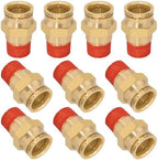 DOT Approved Male Straight Brass Union 3/4" Tube x 1/2" NPT, 10PCS by BOERAY