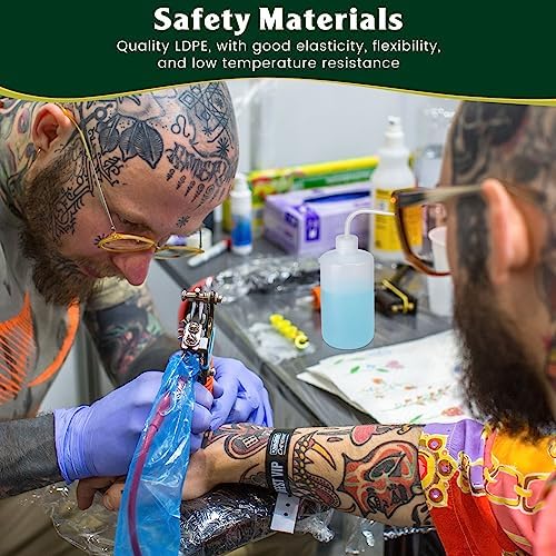 Dandat 30 Pcs Tattoo Squeeze Bottle, Lab Wash Bottle Plastic Safety Water Squirt Lash Rinse Cleaning Succulent Watering Irrigation Bottles for Indoor Plants (150ml，250ml，500ml,White) - Image 4