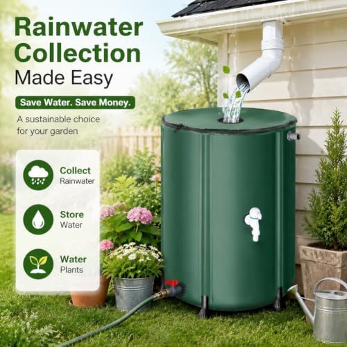 Collapsible Rainwater Barrel Water Tank, Reinforced Water Collection Barrel - Image 3