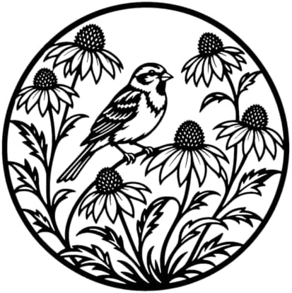 Bird Perched Metal Wall Art with Single Bird and Vivid Colors Home Decor by Unknown
