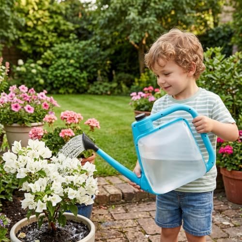 1.59 Gal Blue Clear Plastic Foldable Watering Can - Image 7