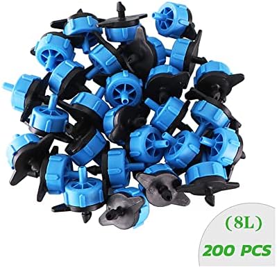 200PCS 2L 4L 8L Fixed Flow Pressure Compensating Emitter Head Garden Plant Water Micro Flow Regulator Irrigation Drippers,8L Dripper 200PCS - Image 2