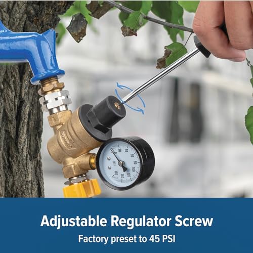 Camco Adjustable RV Water Pressure Regulator - Lead-Free Brass - Image 5