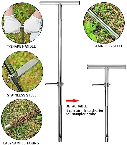Soil Sample Probe, 36 Inch Soil Probe Rod, Ground Probe Rod, My Soil Test Kit, Stainless Steel Soil Sampler Tool for Soil Sampling, Gardening - Image 4
