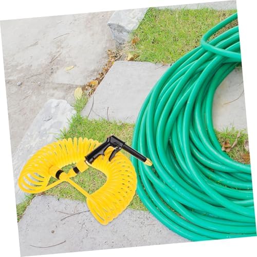 Luxshiny Expandable Garden Hose with Spray Nozzle 50ft Collapsible Marine Water Pipe Flexible Coiled Hose for Boat Wash - Image 6