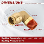 90° Swivel Male Elbow, 1/2" Tube x 3/8" NPT, DOT Approved 5PCS - Image 5