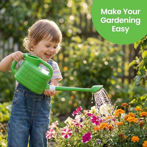 Plastic 1-Gallon Watering Can with Long Spout and Dual Handle for Indoor & Outdoor Plant Care, Lawn Maintenance and Yard Gardening - Image 6