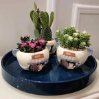 Blue Ceramic Pot Saucer - Drainage Tray for Indoor and Outdoor Flower Plant Pots and Planters, 12 Inch - Image 6