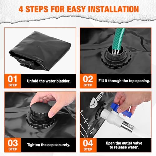 Yesker 63 Gallon Portable Water Tank Bladder for Camping Containers - Image 5