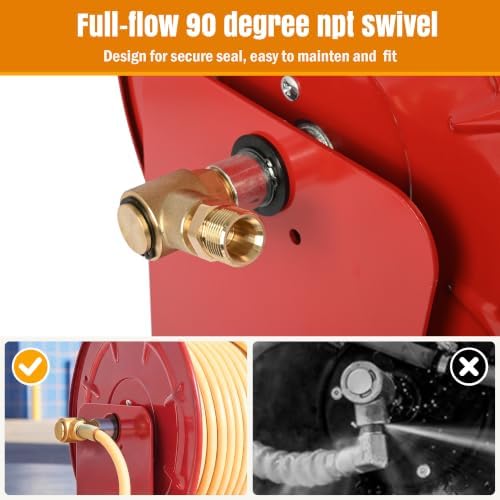lesolar Pressure Washer Hose Reel100FTx3/8'' / 200FTx1/4'' - Image 7