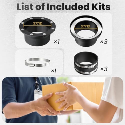 4" Magnetic Dust Collection Fittings,8 high-Strength Magnets,One-to-Many Magnetic Starter Kit,1s Connect and Disconnect—Enabling efficient Hose Transfer Between Different Machines,365 Days Warranty - Image 5