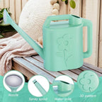 2 Gallon Watering Can for Indoor Plants, Garden Watering Cans for Outdoor Plant House Flower, Modern Plant Watering Can Large Long Spout with Sprinkler Head - Image 3