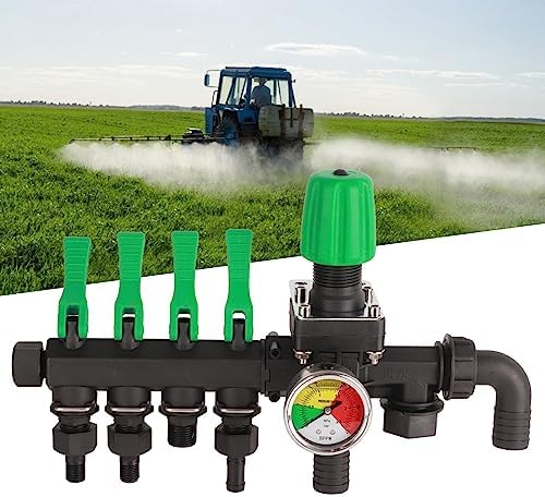 4 Way Hose Splitter Agricultural Sprayer, Agricultural Sprayer Control Shut Off Valve Water Splitter Hose Connector for Drip Irrigation Timers Garden Lawns Watering Separator Sets - Image 7