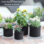 LWALRS Square Plant Saucer 14 Inch 5 Pack, Sturdy Clear Plastic Flower Plant Pot Saucer, Square Planters for Indoors and Outdoors Plants, Garden Plant Saucers for Pots Plant Trays. - Image 6