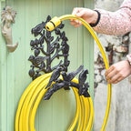 Sungmor Cast Iron Garden Hose Holder - Wall Mounted Retro Style - Image 3