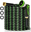 Garden Hose 75 ft Flexible Water Hose Non-Expanding Lightweight Kink-Free Hoses Durable Leak-Proof High Pressure Pipe with 3/4” Brass Fitting 10 Function Nozzle for Outdoor Yard Lawn Car Wash by Wabolay