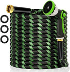 Garden Hose 75 ft Flexible Water Hose Non-Expanding Lightweight Kink-Free Hoses Durable Leak-Proof High Pressure Pipe with 3/4” Brass Fitting 10 Function Nozzle for Outdoor Yard Lawn Car Wash by Wabolay