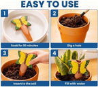 Butterfly Self Watering Spikes 4 Pack Terracotta Plant Stakes - Image 3