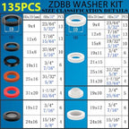 ZDBB 1395PCS 24 Size O Ring Kit+16 Size Rubber Washers Assortment Kit for Plumbing Faucet Water Pipe Garden Hose Washers Shower Heads Gasket Repair and Air or Gas Connections - Image 7