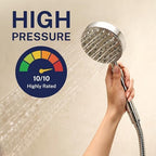 HammerHead Showers® Solid Metal Dual Shower Head Combo – OIL RUBBED BRONZE – 8 Inch Rainfall High Flow Shower Head & Handheld Shower Head High Pressure with Hose 6ft - Hotel-Like Double Shower Heads - Image 4