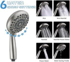 G-Promise High Pressure 6 Mode Hand Held Shower Head with Extra Long Hose - Image 4
