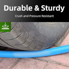Guitrees 2026 Upgraded Garden Hose 25FT x 5/8", Heavy Duty Rubber Water Hose with Five Layered Braiding, Swivel male and female Nickel-plated Brass Fittings, 1000PSI Burst, 300PSI Working (Blue) - Image 5