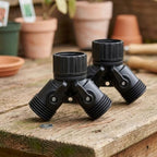 Garden Hose Y Splitter 2 Pack ABS Plastic with Dual Shut Off - Image 2