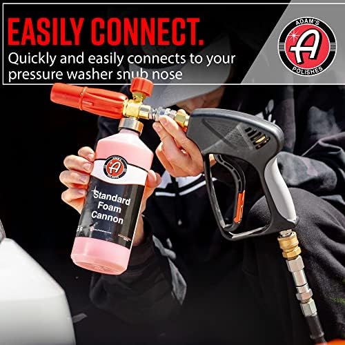 Adam's Polishes Standard Foam Cannon & Snub Nose Combo - Foam Cannon Soap Sprayer for Car Wash, Patio & House Cleaning | Sprayer Cleaner Cannister for Pressure Washer - Image 5