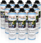 Half Off Ponds Waterfall Gun Foam, Black Expanding Sealant, 12-Pack by HALFOFFPONDS