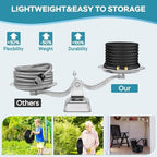 Garden Hose 100ft, Non-Expanding Water Hose Ultra Lightweight, Kink-Free, Sturdy, Flexible, Abrasion Resistant Hose with 10 Function Hose Nozzle for Outdoor,Yard, Lawn, Car Wash, Marine,Camper (100FT) - Image 4