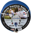Dramm ColorStorm Premium Rubber Garden Hose – 50 ft Heavy Duty 5/8" Water Hose – Kink Resistant, Crush-Proof Nickel-Plated Couplings – Made in USA - Blue by DRAMM