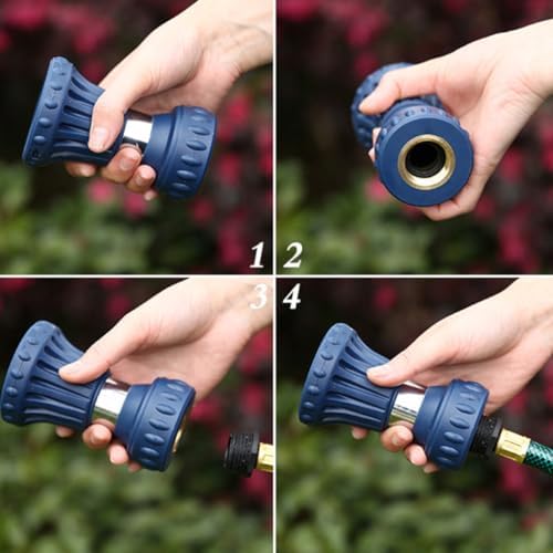 High Pressure Fireman Hose Nozzle Brass Spray for Garden Cleaning - Image 3