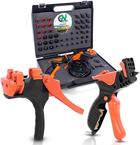 Al-Magor Garden Irrigation Kit: Complete Set for Installing, Inserting Sprinklers, Drippers in PE Tube Pipes with Tools, Plugs, Connectors, and Case by Al-magorTools