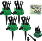360° Coverage Precision Garden Irrigation Sprinkler, Large Area Coverage Water Saving Irrigation Sprinkler with Spike Base for Yard Lawn Roof Cooling Gardening (4 Pcs) by Unknown