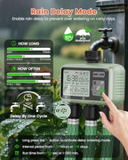 3 Zone Sprinkler Timer, Programmable Water Timer for Garden Hose - Image 4