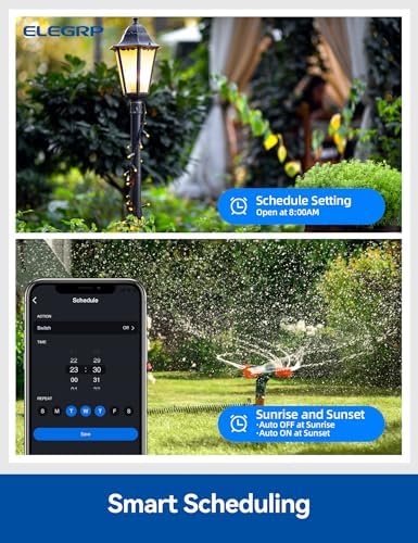 ELEGRP PQR11 Outdoor Smart Dimmer Plug Waterproof IP66, Smart WiFi Plug Compatible with Alexa & Google Assistant, Outdoor Dimmer for String Lights, No Hub Required, UL Certified, 2 Pack, Grey - Image 6