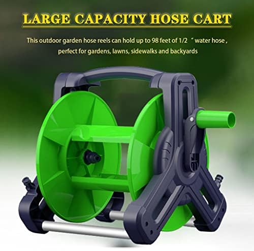 Hose Reel Cart Water Hose Reel Cart Hose Storage Rack for Car Wash, Wall-Mounted Garden Hose Reels, Vegetable Field Irrigation Hose Cart, Watering Tools, Hose Not Included (Color : Green, Size : Hos - Image 2