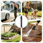 Outdoor Stainless Steel Water Column Spigot, Freestanding Garden Hose Holder with Brass Faucet, Matte Black Decorative Fountain Water Post for Irrigation Washing(B,Height: 80cm/31.5in) - Image 6