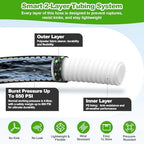 Garden Hose 50ft, Non-Expanding Water Hose with 10 Function Nozzle - Image 5