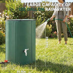132 Gallon Collapsible Rain Barrel, 500L Water Tank with Spigot - Image 2