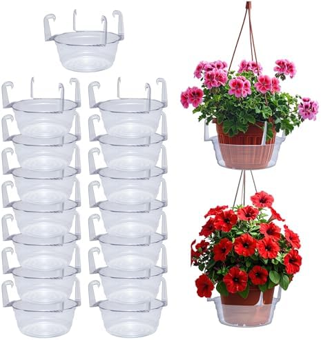 Curtis Wagner 10" Clear Hanging Basket Drip Pan Saucer (15-Pack) by Unknown